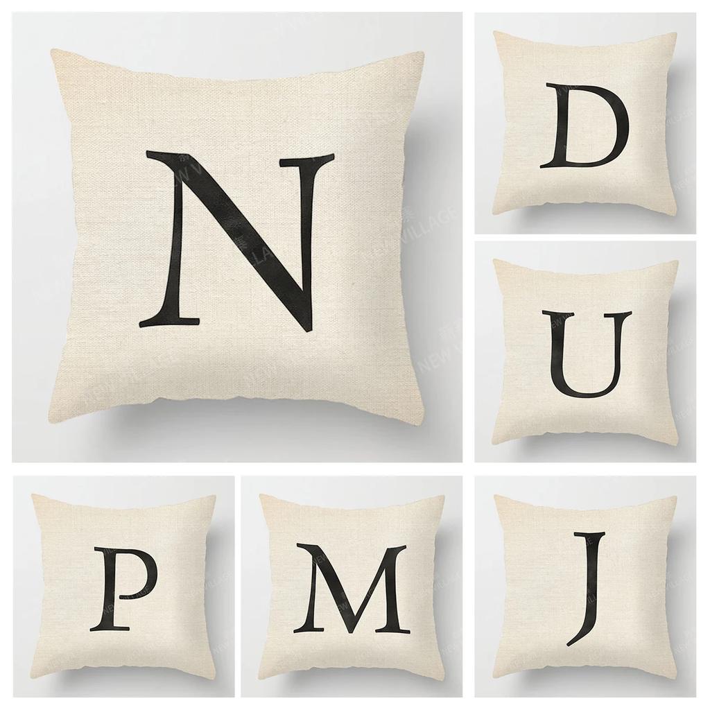 Home Living Room Fashion Letter Decoration Cushion Covers Linen Throw Pillow Covers45*45 Pillowcase 40x40cm 50x50 45x45