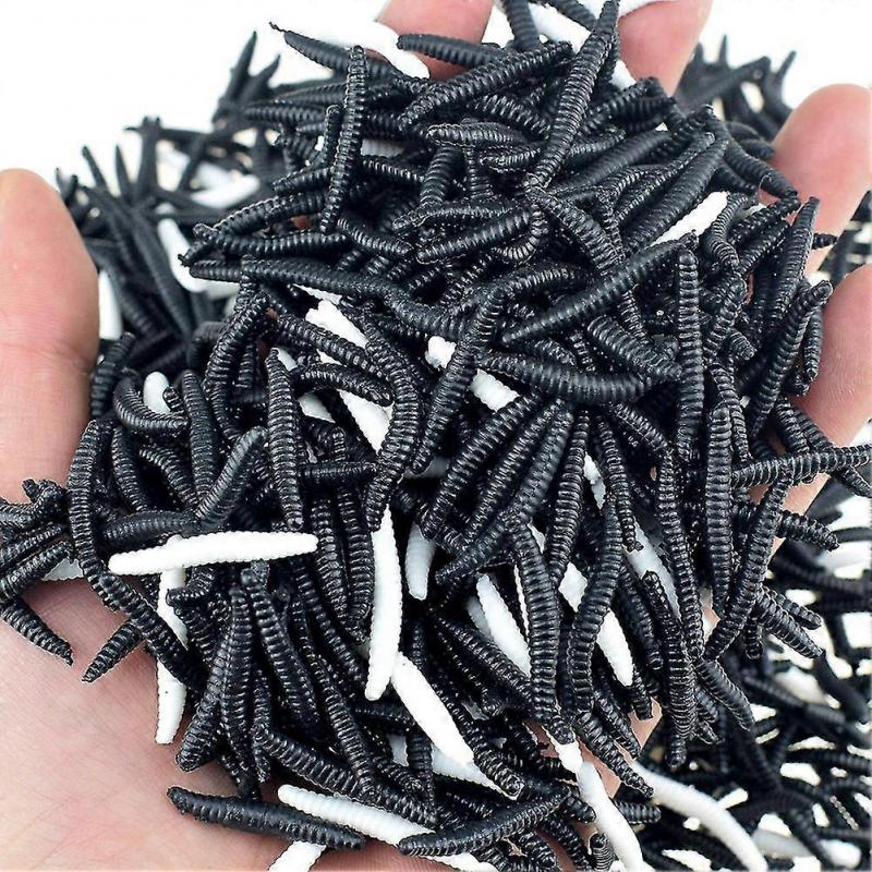 100pcs/set Artificial Maggot Worm Model Stretchy Trick Toy Halloween Party Props hy