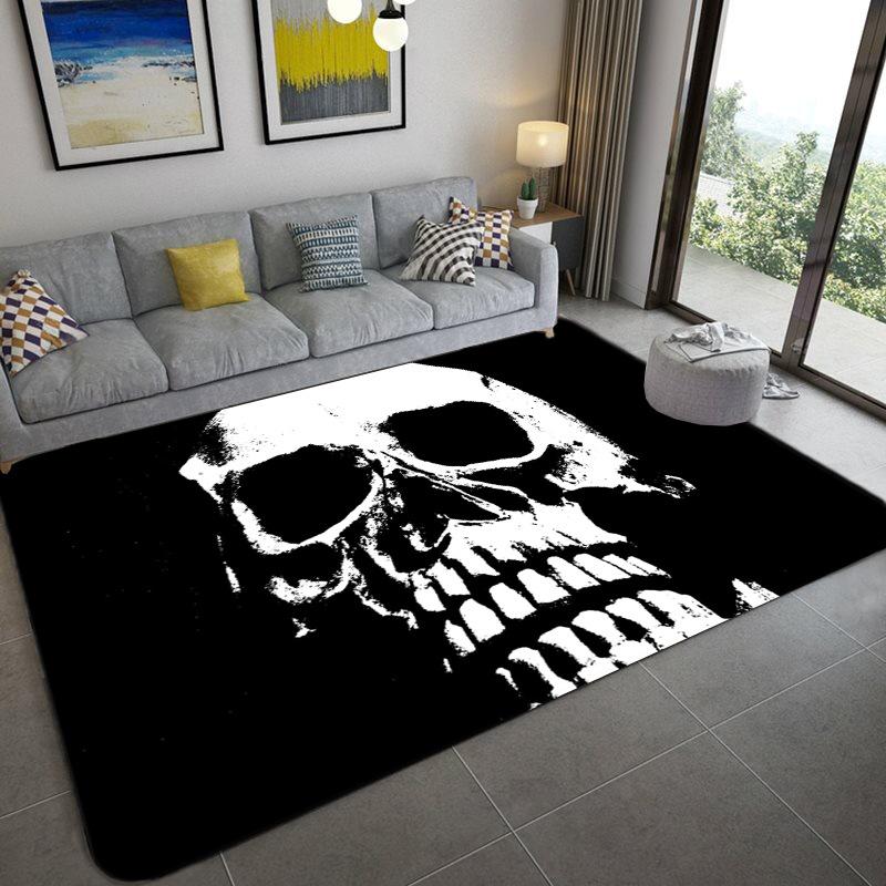 Abstract Skull Living Room Carpet, Bedroom Dining Room Floor Mat Ebay