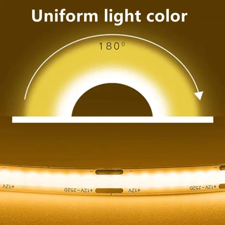320s/M 400LEDs/M Ultra Thin COB LED Strip Lights Flexible High Density Dimmable Ribbon for Home Bedroom Party DC 5V 12V 24V