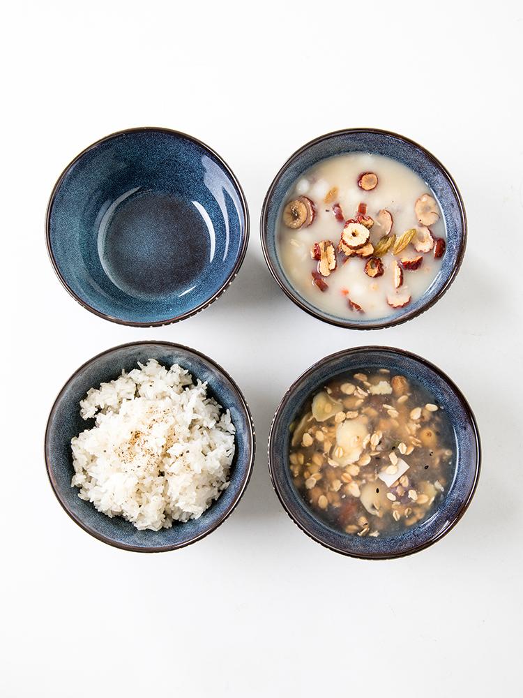 Hand-painted Kiln Glazed Ceramic Bowl 5-inch Household Noodle Bowl Eating Bowl Anti-scalding Small Bowl