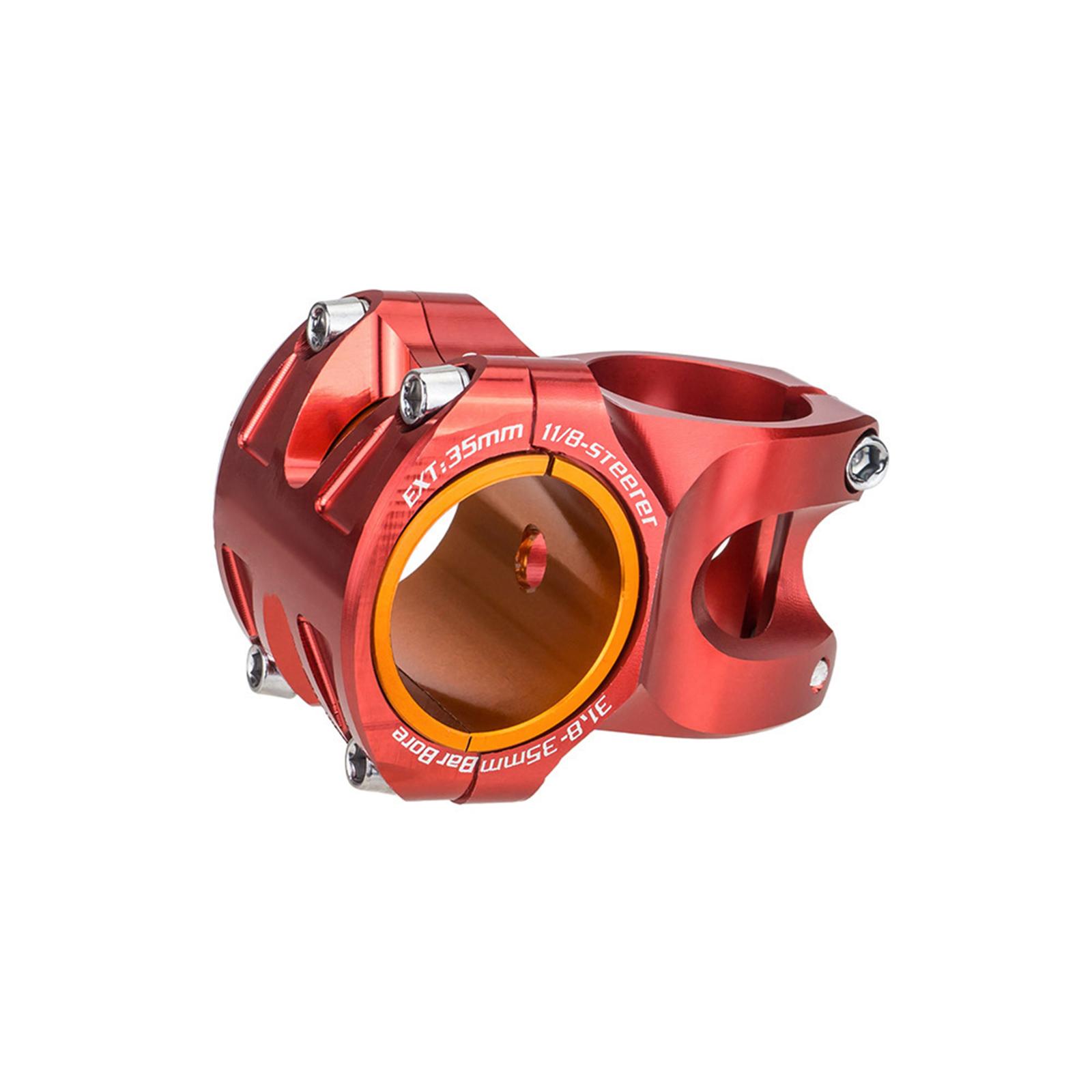31.8 Mm /35mm Bike Stems Aluminum Alloy Mountain Bike Short Handlebar Stem For Road Bike MTB BMX Fixie Gear red 35MM#1