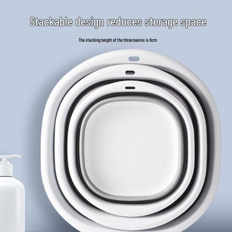 Portable Folding Wash Basin for Laundry and Face - Compact Water Basin for Students, Dorms, Hospitals, and Travel