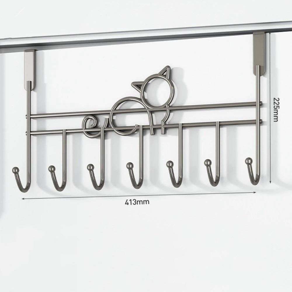 7 Hooks Over Door Hooks Space Saving Door Hanger Rack Door Storage Hook  Kitchen Organizer