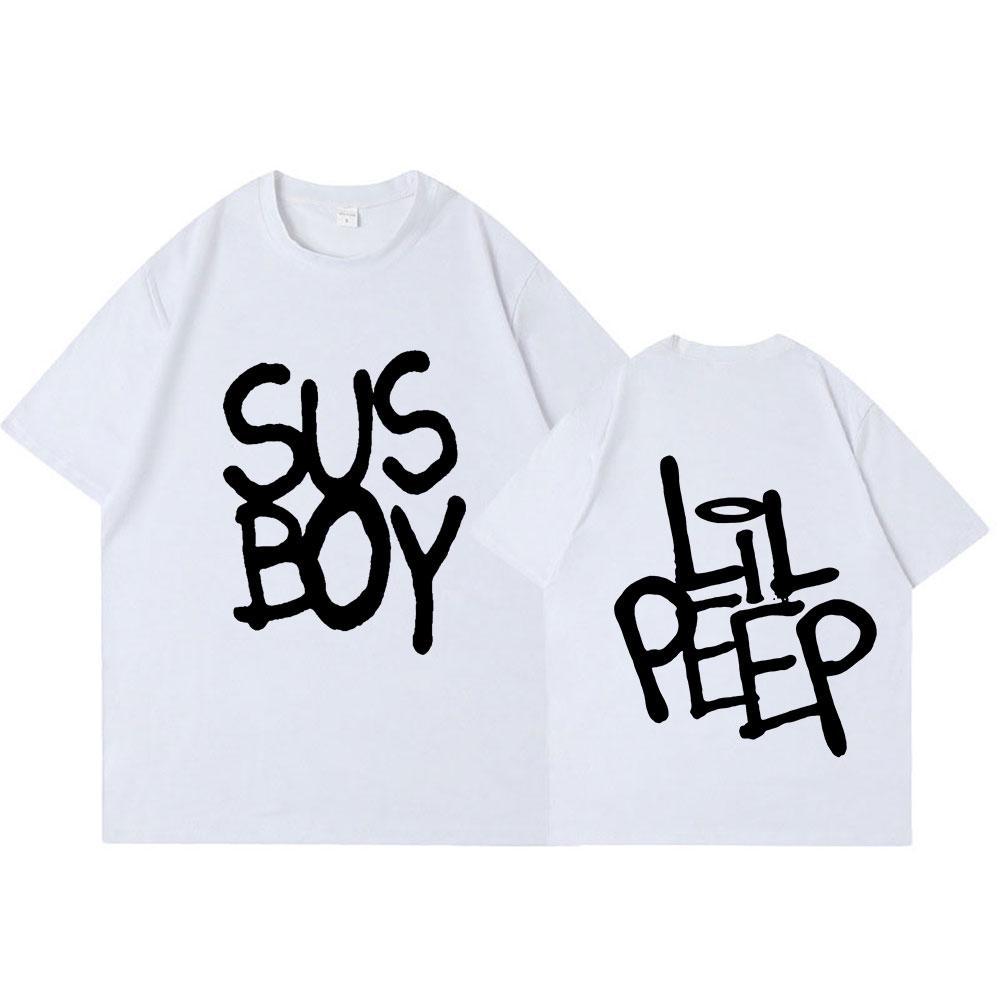 

Горячий рэпер Lil Peep Sus Boy Розовая футболка унисекс женская мода хип-хоп футболка с коротким рукавом высокое качество оверсайз хлопковая футболка S