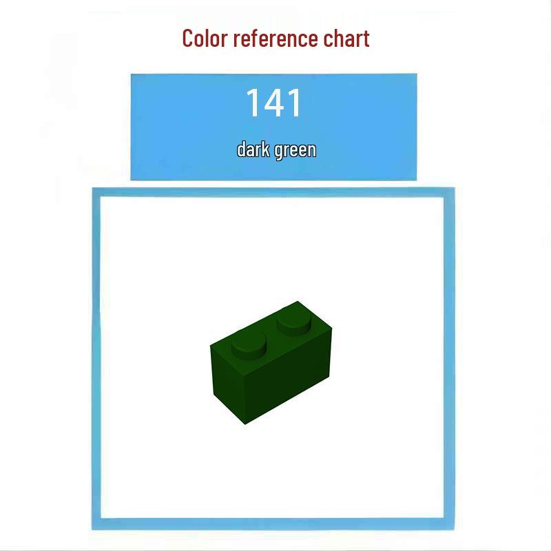 50g 6091 Compatible Small Particle Building Blocks, MOC Technic Spare Parts, Loose 1X2X1 Curved Brick Standard темно-зеленого