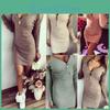 Elegante Abito Mini da Donna a Zip con Scollo a V e Manica Lunga in Maglia Bodycon per Feste ed Eventi Serali Top per Tutte le Occasioni
