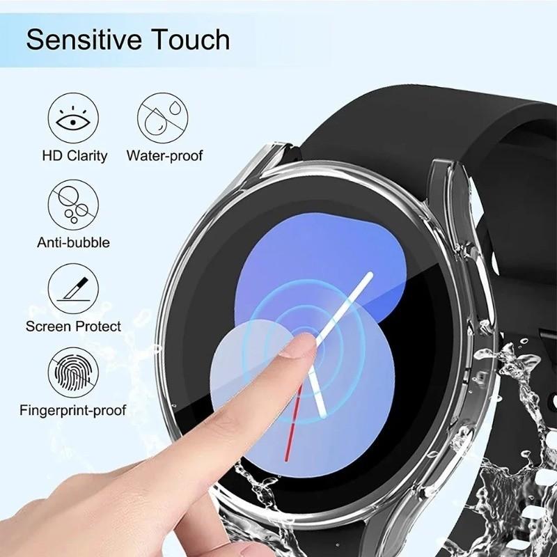Case+Glass for Samsung Galaxy Watch 7 44mm 40mm Ultra 47mm Accessories Protective Case With Screen Protector Shell Cover