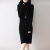 Women Sweater Dress 100% Wool MODERN NEW SAGA Turtleneck Knit Long Pullover Winter Jumpers Wool Long Dress Female