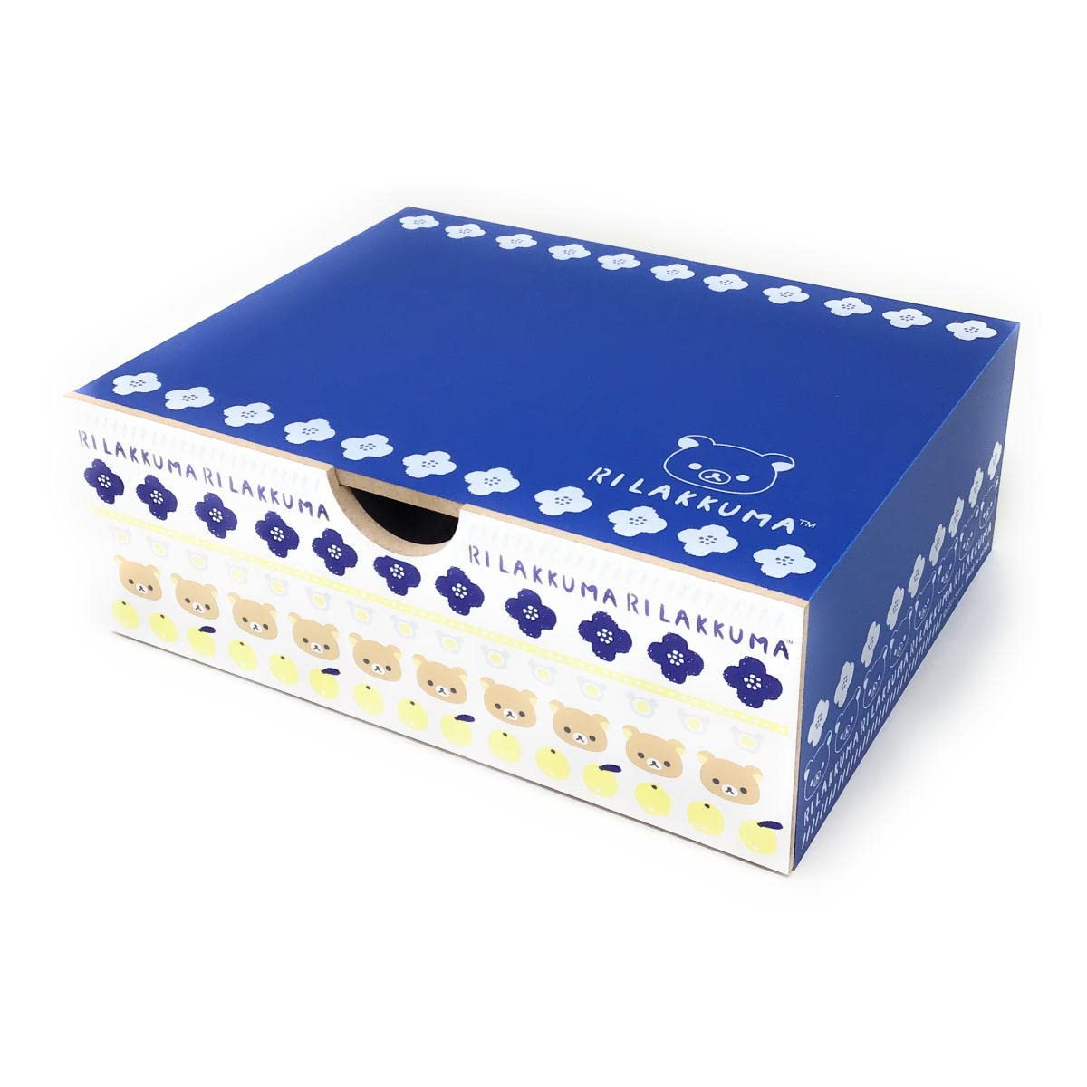 

Rilakkuma Drawer Box Horizontal Wide RK2201 (Blue Flower)