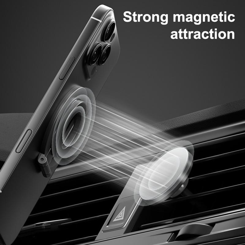 Doppelseitige Halterung Faltbarer 360° drehbarer Ständer mit starkem Magnet und Fingergriff-Unterstützung (Ganzmetallständer)