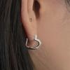 [92.5 Silver]pure Heart Onetouch Earrings
