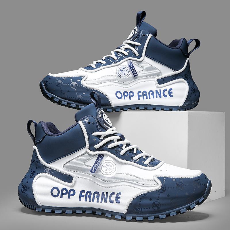 Chunky Sneaker Men Cover Bottom Shoes Fashion Casual Leather Upper Increased Internal Platform Shoes High Height Increasing