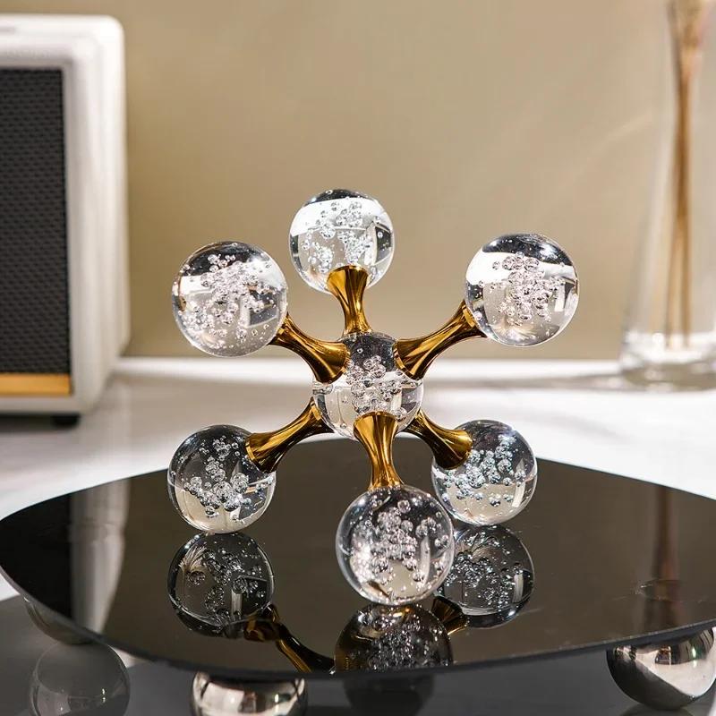 Nordic Luxury Crystal Figurine for Modern Home Decor In Living Room, Bedroom and More Bedside Table,Tea Room Handicrafts