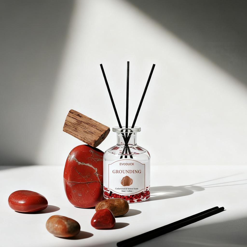 Flameless Reed Diffuser Set - Bottle With Essential Oil & Rattan Reeds | Car Air Freshener ,winter Christmas gift,gift for woman