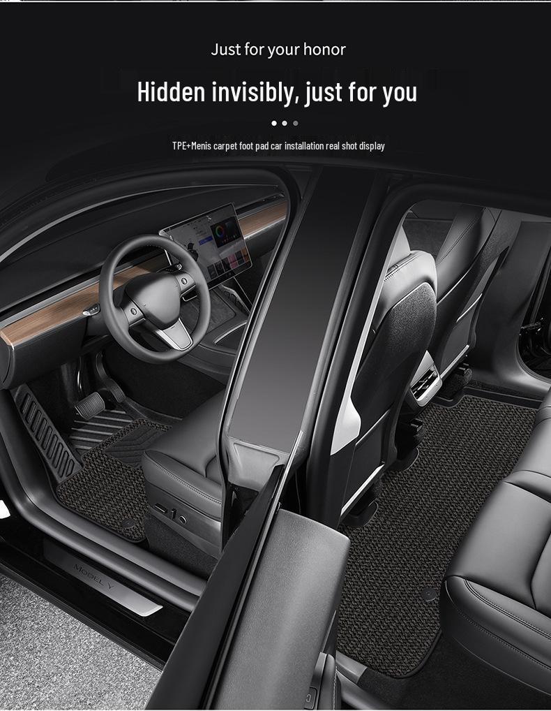 Applicable Tesla Model 3 & Model Y TPE Floor Mats - Full Surround Car Accessories