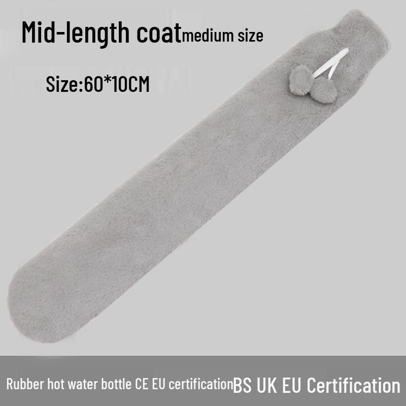 Explosion-Proof Hot Water Bottle: Rubber Design for Stomach and Feet, Long-Lasting Warmth