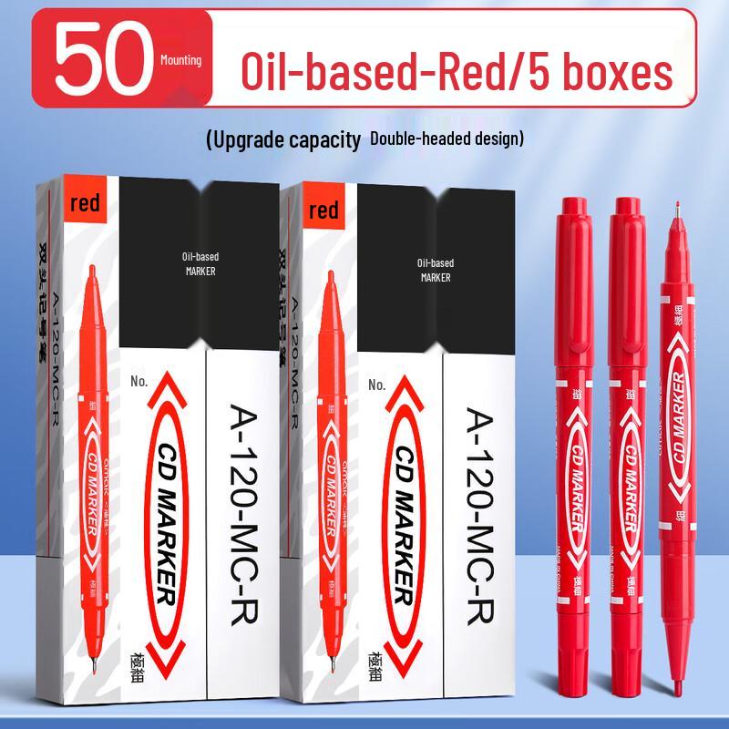 Dual-Tip Oily Marker Pens