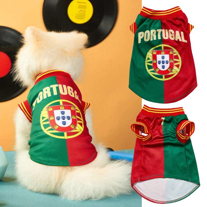 Pet Clothes World Cup Short-sleeved Football Cup Dog Small, Medium and Large Dog Cat Clothes Spring and Summer