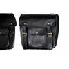 Black Leather Bags Pouch Saddlebags Panniers Saddle 2 Side Motorcycle Pouch