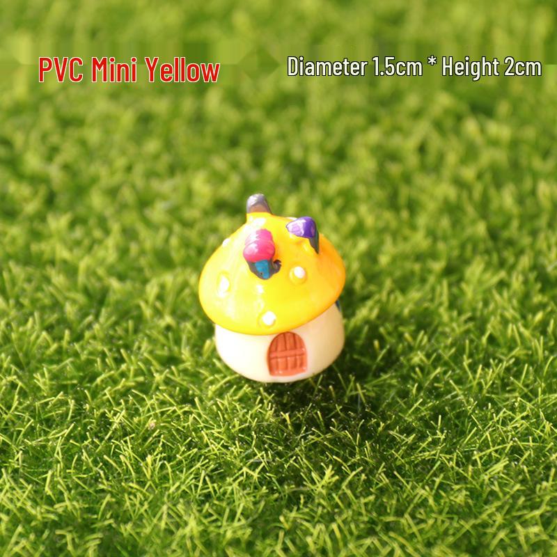 Moss Micro Landscape: Succulent & Mushroom House Ornament for DIY Miniature Gardens
