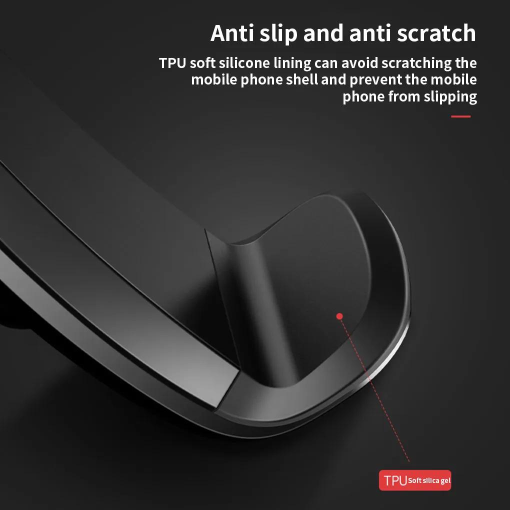 Plastic Automotive Cellphone Holder Portable Rubber Lining 360 Degree Rotatable Stand Bracket for 3.5 to 6-inch Phones