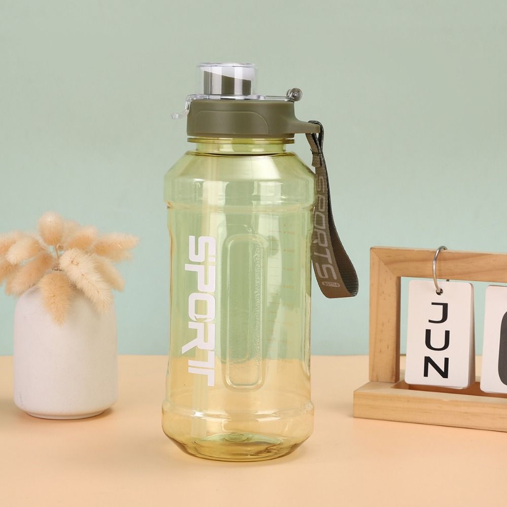 With Carrying Rope Sports Water Cup Straw Fitness Drinking Bottle Fitness Water Bottle Running