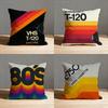 Retro VHS Video Tape Cassette Throw Pillow Case For 50x50cm 40x40cm 55x55cm 45x45cm 30x30cm Square Bedroom Pillowcase Cover