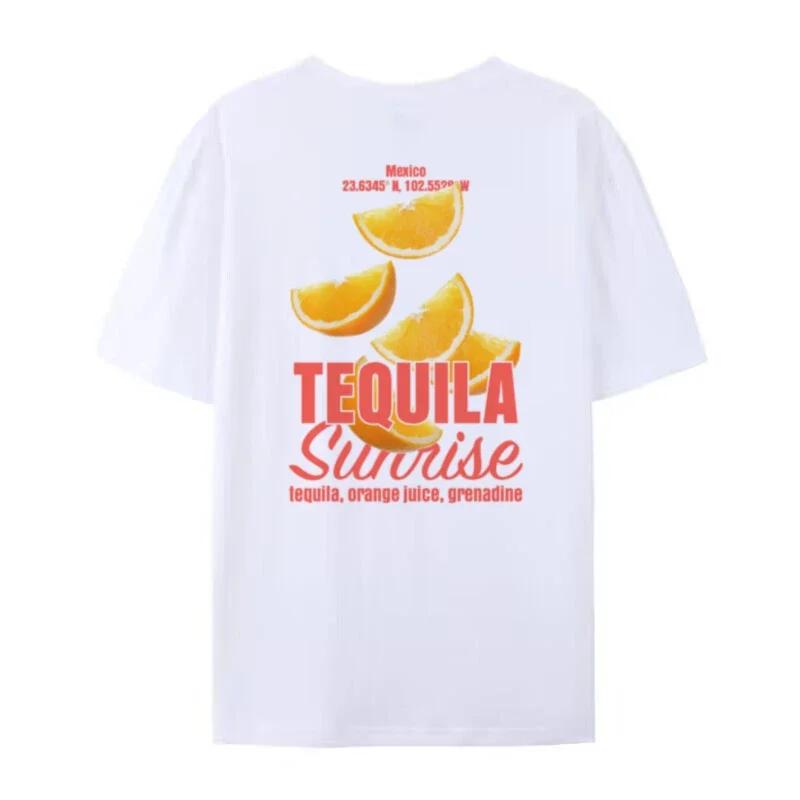 Drink Shirt Aesthetic Streetwear Women TShirt Tequila Sunrise Graphic Summer Fashion Top Aesthetic Clothes S