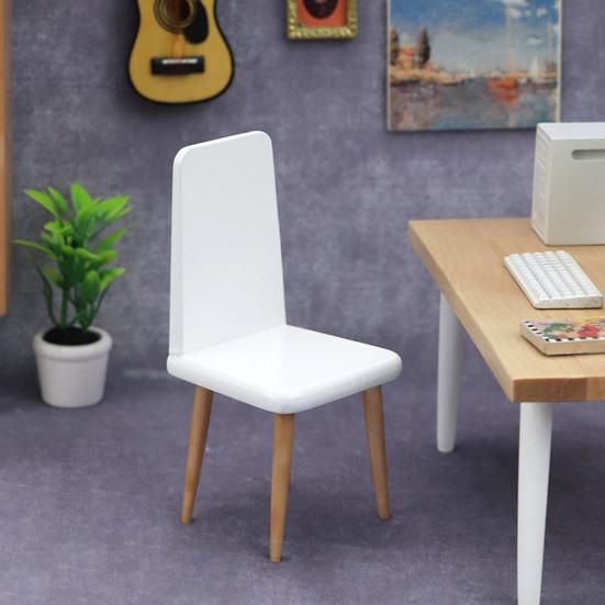 Dollhouse Chair Multi-purpose Good Craftsmanship Wood Dollhouse Modern Style Chair for 1/12 Doll House