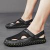 Men Hiking Sandals Outdoor Black Brown Mesh Clogs Wide Palm Slippers Closed Toe Sport Sandals Beach Shoes Large Size