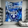 SV Darmstadt 98 Wall Tapestry Aesthetic Wall Hanging Printed Fabric Blanket Decorative Tapestries for Bedroom Living Room Home Decor