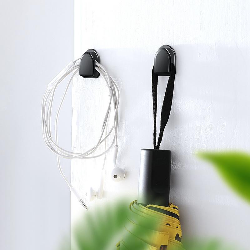 Car Hook Organizer Storage for USB Cable Headphone Key Storage Self Adhesive Wall Hook Hanger Auto Fastener Clip Stuff