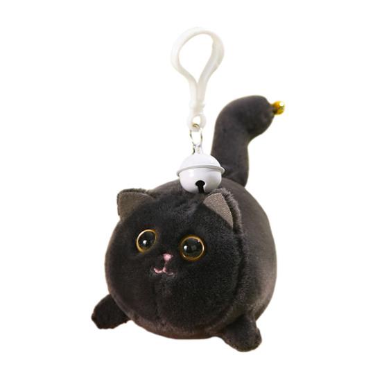 Puppy Plush Keychain with Pull-String Wagging Tail Cute Squeaky Cat Stuffed Toy for Bags Backpacks Soft Huggable Interactive Birthday Gift for Kids
