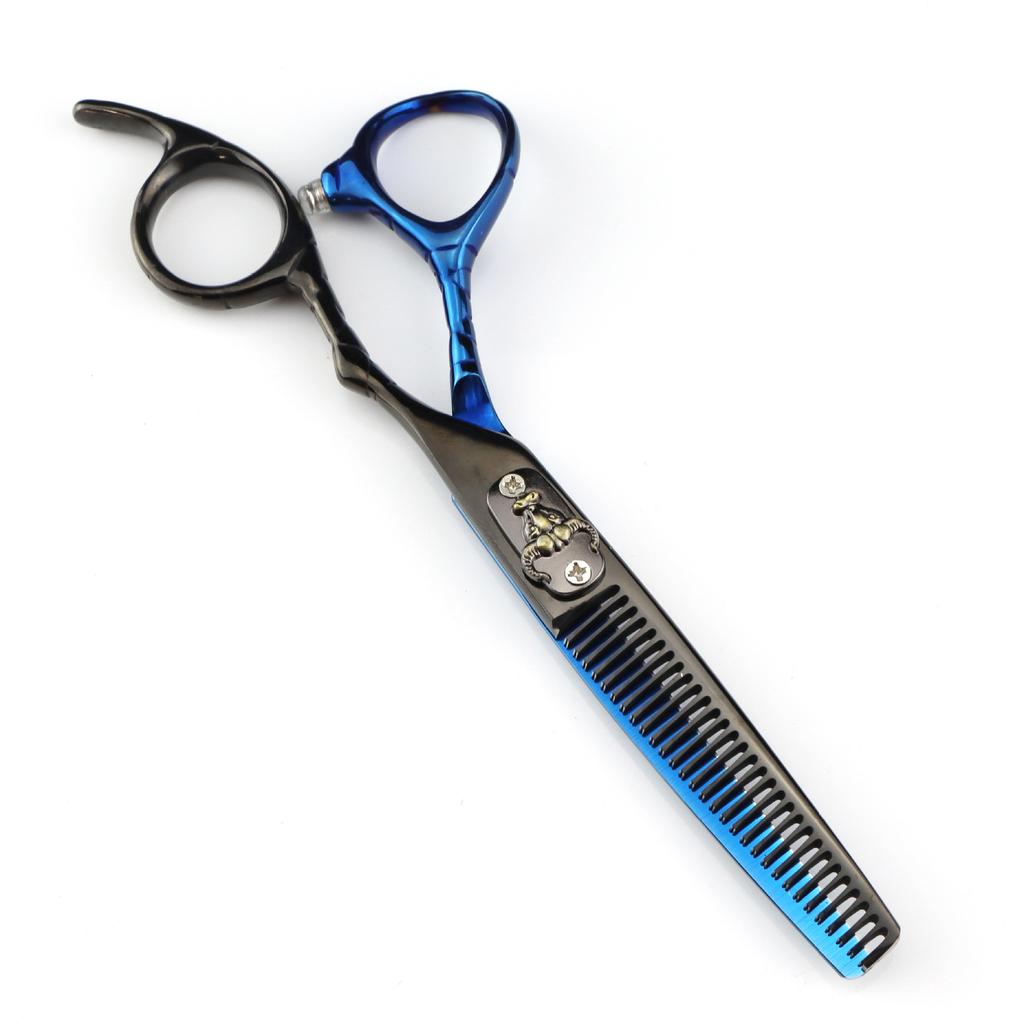 6.0 inch FNT-11 Nimpson color bull's head flat cut hairdressing straight cut tooth cut white gold black blue 05-5