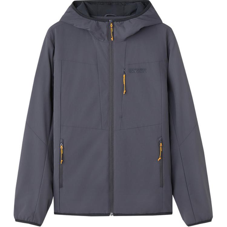 Skechers Outdoor Series Hooded Warm Fashion Cotton Jacket Men Jacket Dark-Gray L424M008-0403 M