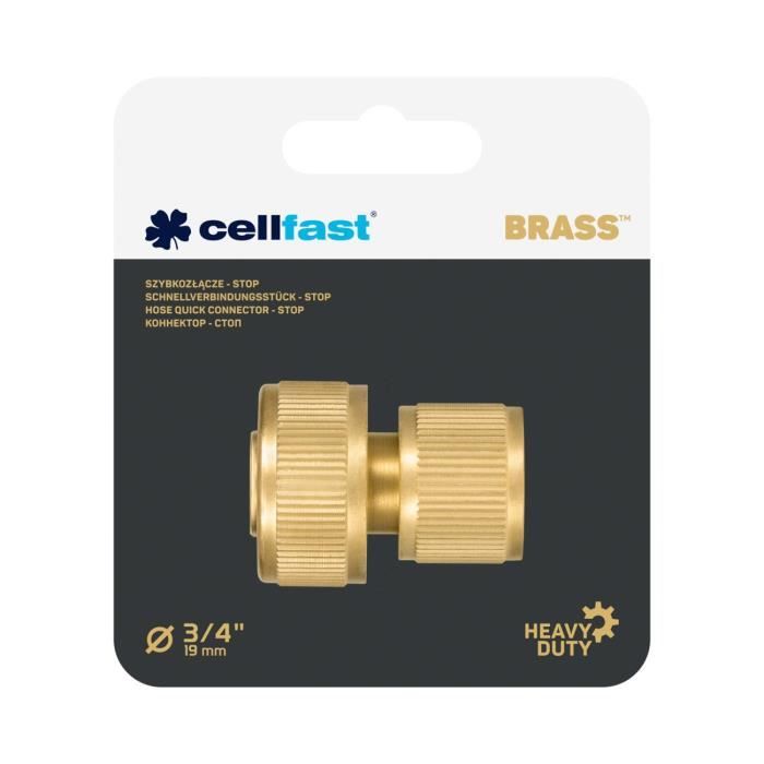 Quick Connector - CELLFAST - 52-825 - Brass - 3/4" (19 Mm) - 6 Bar