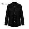 Soft Breathable Shirt Women Button-Down Lapel Long Sleeve Tops Solid Color Glitter Loose Fit Shiny Sequins Velvet Cocktail Party Wear Sweat-absorbent
