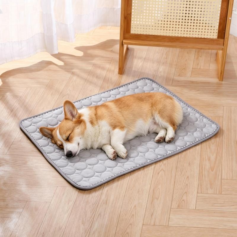 Self Cooling Dog Mat Summer Ice Silk Pet Cold Bed Washable Anti-Scratch Pad for Small Medium Large Dogs And Cats for Sofa Floor