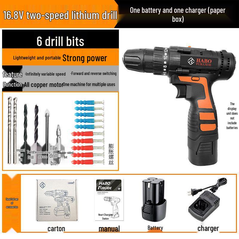 

Rechargeable Electric Screwdriver and Multi-Function Drill for Household Use
