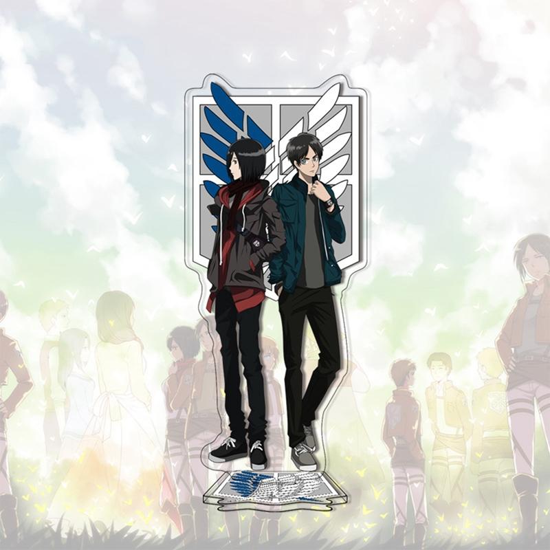 Atak na tytana akrylowy stojak zabawki modele Cosplay Anime figurka dekoracja stojaka figurka kolekcjonerska