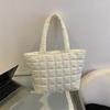 Large Capacity Solid Color Simple Versatile Women Single Shoulder Commuter Tote Bag