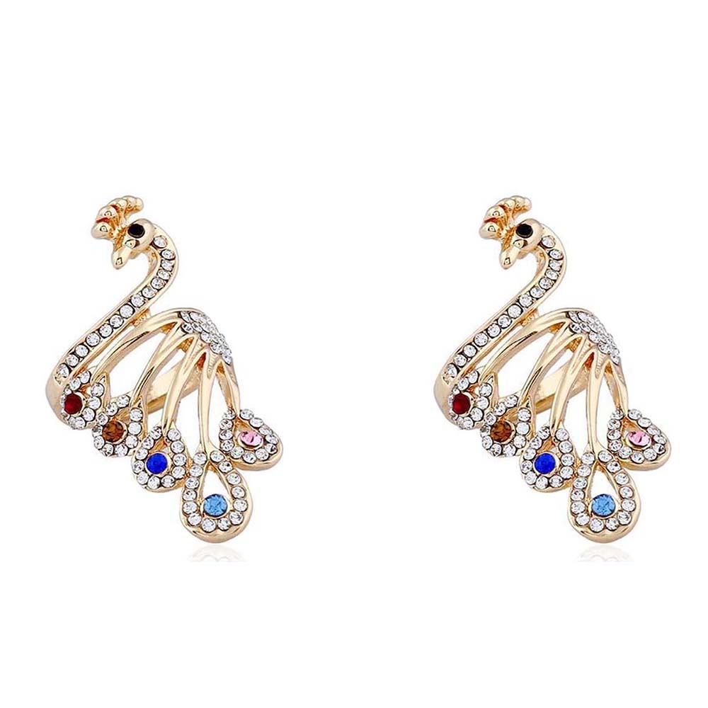 Knitting Tools Thimble Ring Peacock Shape Yarn Guides Knitting Loop Crochet Ring Sewing Accessories