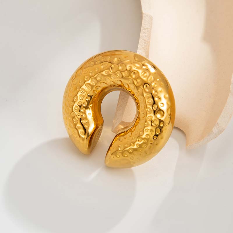 1Pcs Vintage Gold Color Round C Shape Clip Earrings for Women Punk Metal Geometric Without Piercing Cartilage Ear Cuff Jewelry