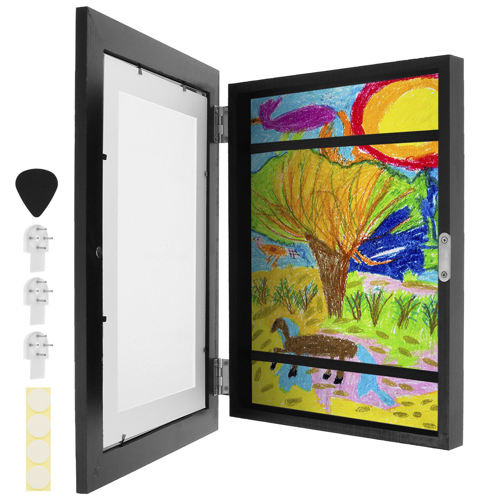 1/2/4Pcs Kids Art Frame Front Opening Kids Artwork Display Frame Changeable Kids Artwork Frame Holds 50-100Works of Art for Kids A4
