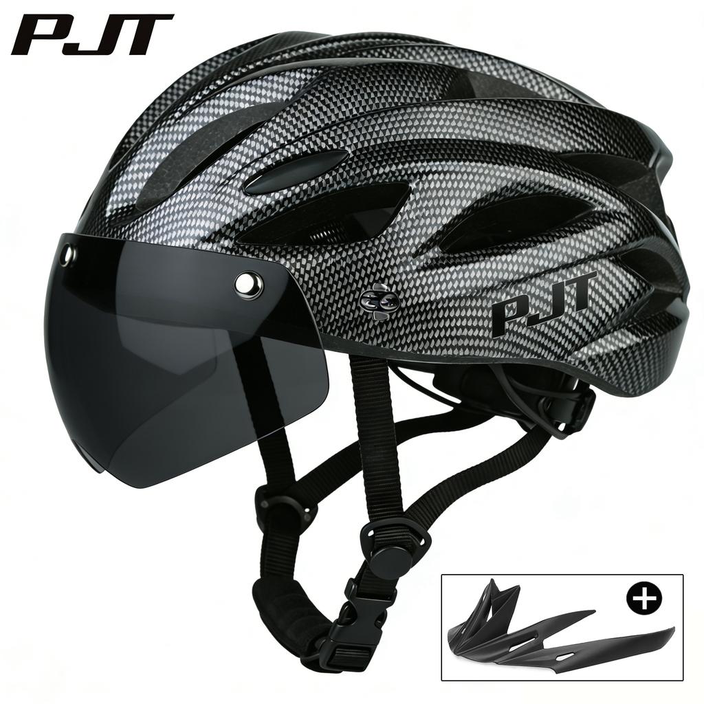 Kask rowerowy 4 w 1 z okularami przeciwsłonecznymi / Daszkiem Bezpieczeństwa Kaski Wielotrybowe noszenie Kask rowerowy Kask rowerowy MTB Dla kobiet Mężczyzn