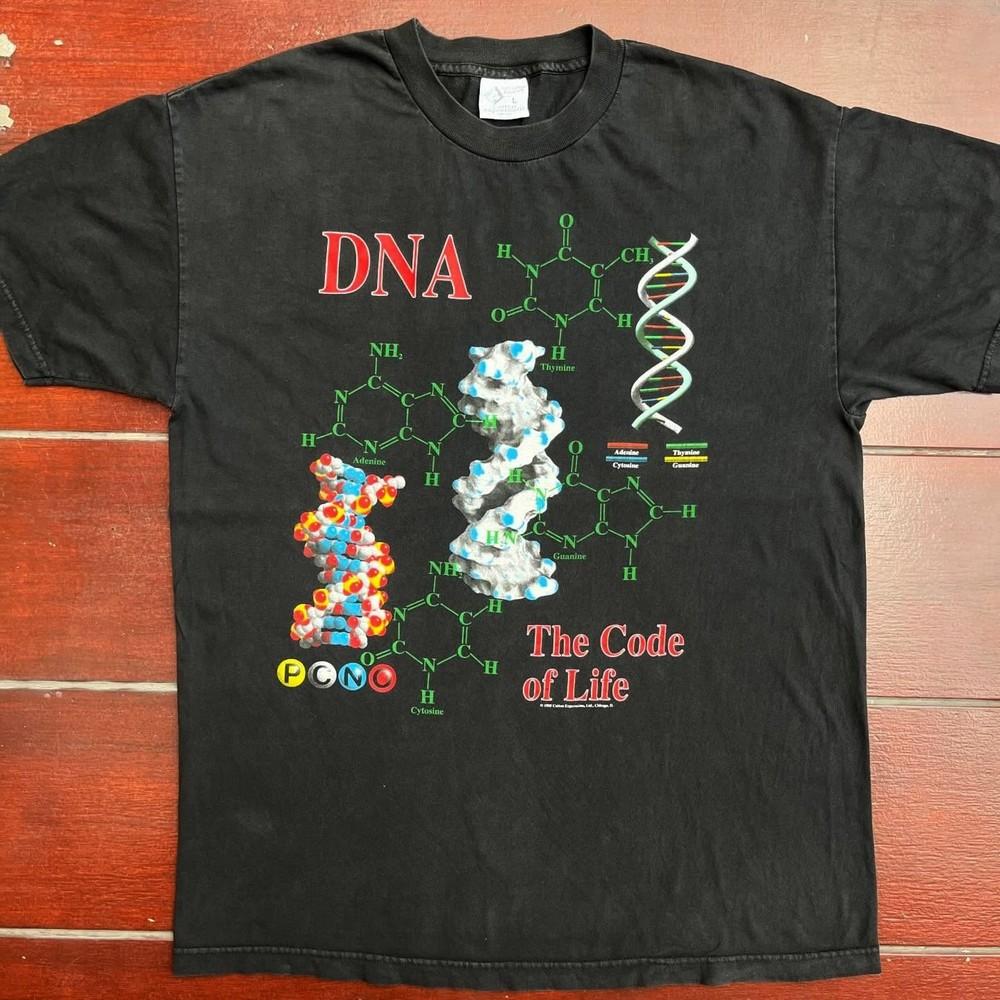 Retro 1995 DNA The Code of Life Graphic Tee Unisex Short Sleeve TShirt S5XL Unisex T-Shirt XXL