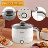 Electric Pot Cooking Nonstick Portable Mini Ramen Cooker Multipurpose for Oatmeal, Rice,