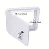 Caravan RV Cord Storage Hatch with 2 Keys White Compartment Door for Electric Power Cable & Camper Hose RV accessories