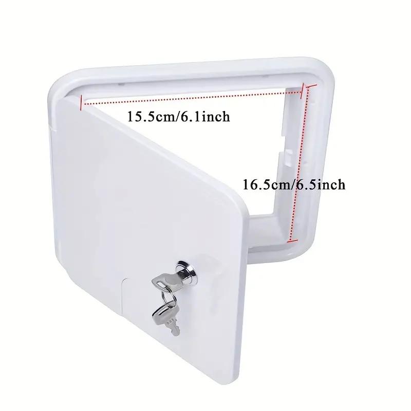 Trapă de Depozitare Cablu RV Caravan cu 2 Chei Alb Ușă Compartiment pentru Cablu de Alimentare Electrică și Furtun Camper Accesorii RV